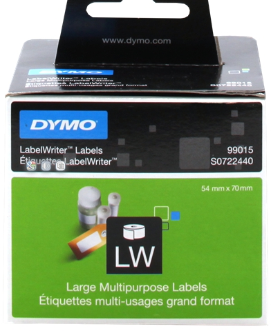 DYMO Etiquetas S0722440 99015 Etiquetas, 70x54mm, blanco, 1x320 Uds.