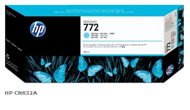 HP Cartucho de tinta cían (claro) CN632A 772