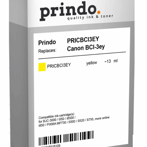 Prindo Cartucho de tinta amarillo PRICBCI3EY Compatible con Canon BCI-3ey 4482A002