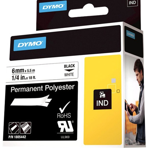 DYMO Cinta mecanográfico Negro sobre blanco 1805442