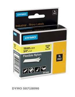 DYMO Cinta mecanográfico Negro sobre amarillo S0718090 18491
